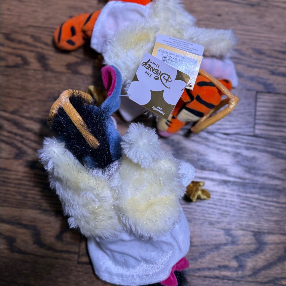 NWT Disney Store Vintage 2000 Tiger and Eeyore Angels Plush Set - Picture 5 of 8